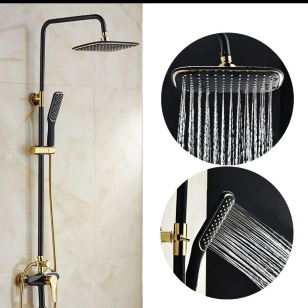 Bathroom Black Gold Shower Set 1008CD