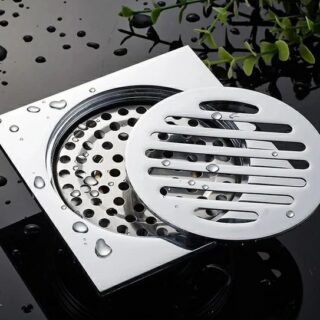 STEEL FLOOR DRAIN SILVER