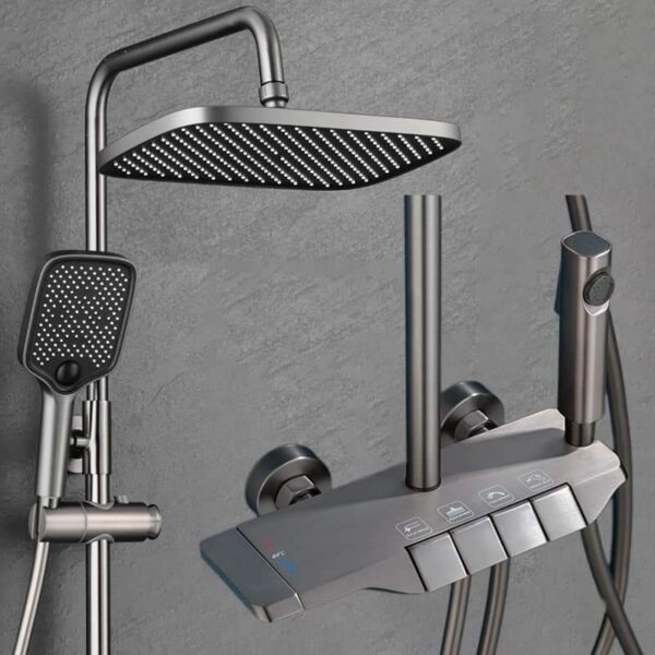 Piano Button Shower Set