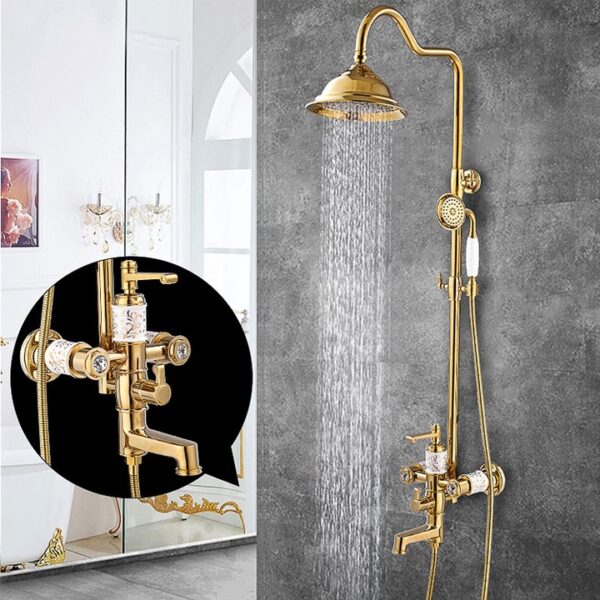 LUXURY STONE GOLDEN SHOWER SET - Image 3