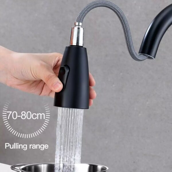 Sink Tap Pull Out Extendable Hose Black - Image 4