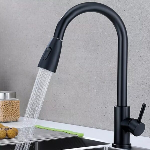 Sink Tap Pull Out Extendable Hose Black - Image 5