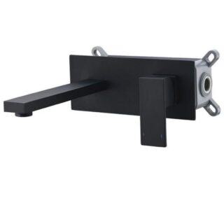 Matte Black Wall Mounted Concealed Basin Mixer Tap