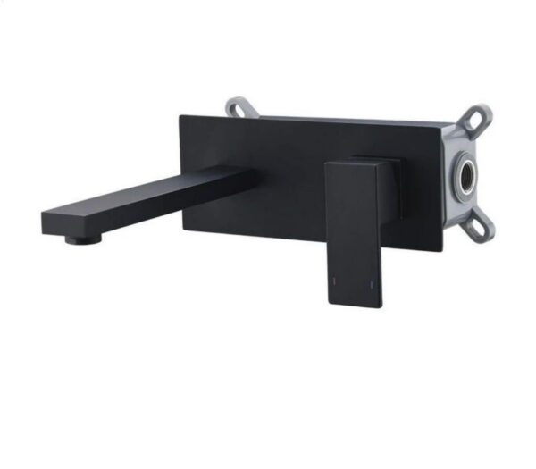 Matte Black Wall Mounted Concealed Basin Mixer Tap