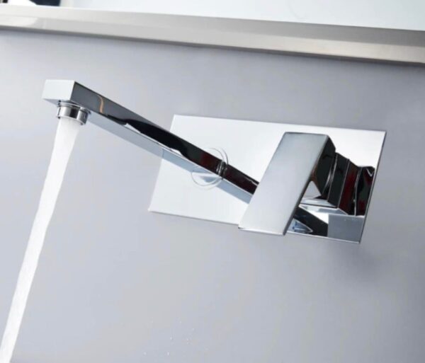 Chrome Wall Mounted Concealed Basin Mixer Tap