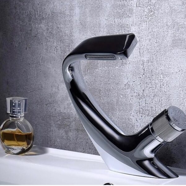 Waterfall Basin Sink Mixer Tap Creativity Black - Image 2