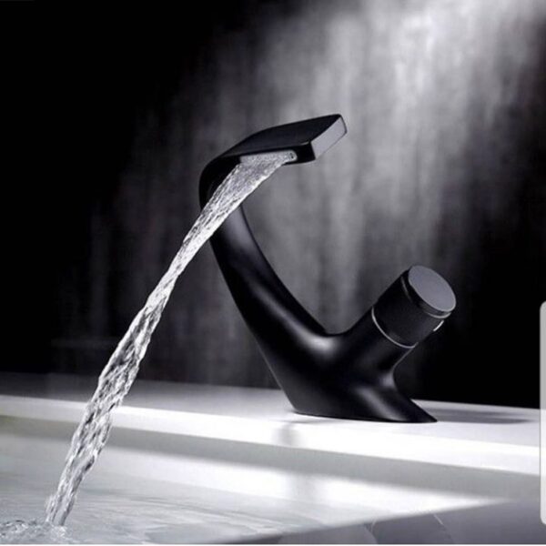 Waterfall Basin Sink Mixer Tap Creativity Black