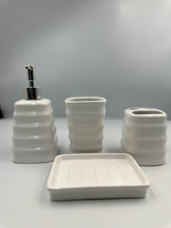 Ceramic Accessory Set White - Image 2