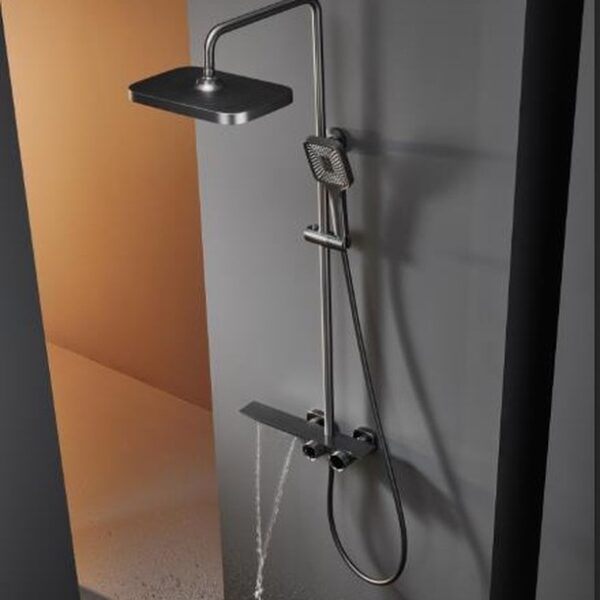 Waterfall Top Rain Shower and Handheld Shower Set Mixer - Image 2