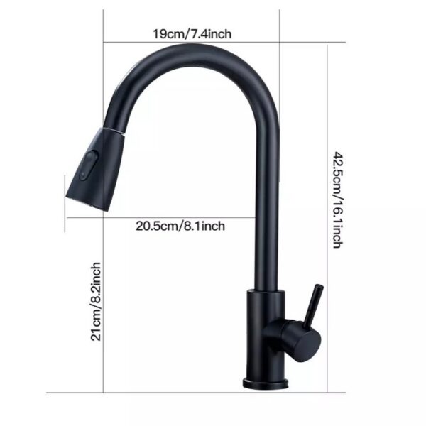 PULL OUT BLACK SINK FAUCET - Image 5