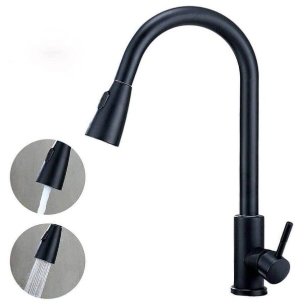 PULL OUT BLACK SINK FAUCET - Image 4