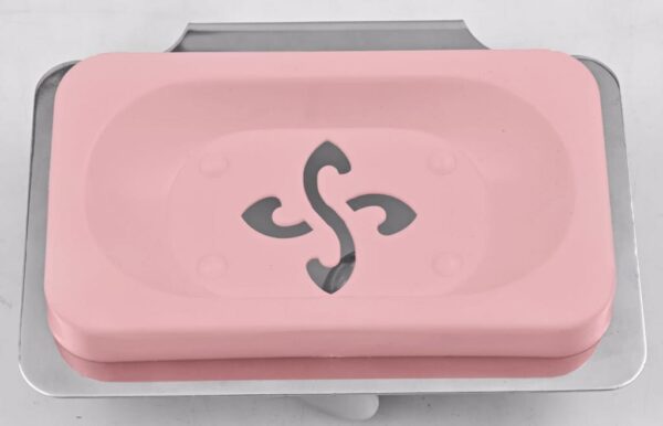 PVC Steel Soap Dish Pink