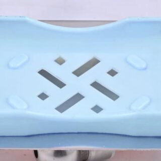 PVC Steel Soap Dish Blue
