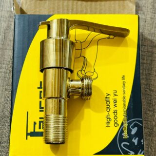 High Pressure Liver Handle Angle Valve Golden