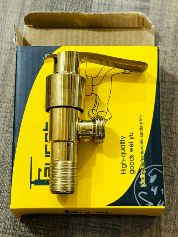 High Pressure Liver Handle Angle Valve Golden