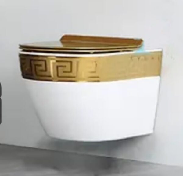 Hanging toilet Versace Inspired Bathroom Toilet Bowl - Image 3