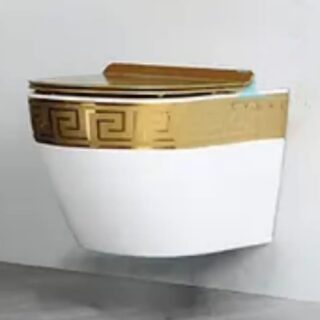 Hanging toilet Versace Inspired Bathroom Toilet Bowl