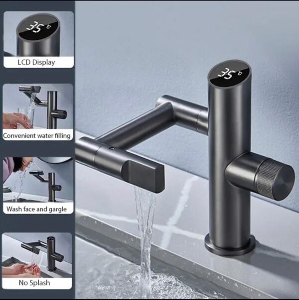 Moveable Temperature Display Basin Mixer - Image 4