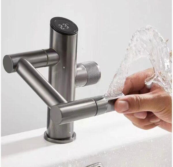 Moveable Temperature Display Basin Mixer