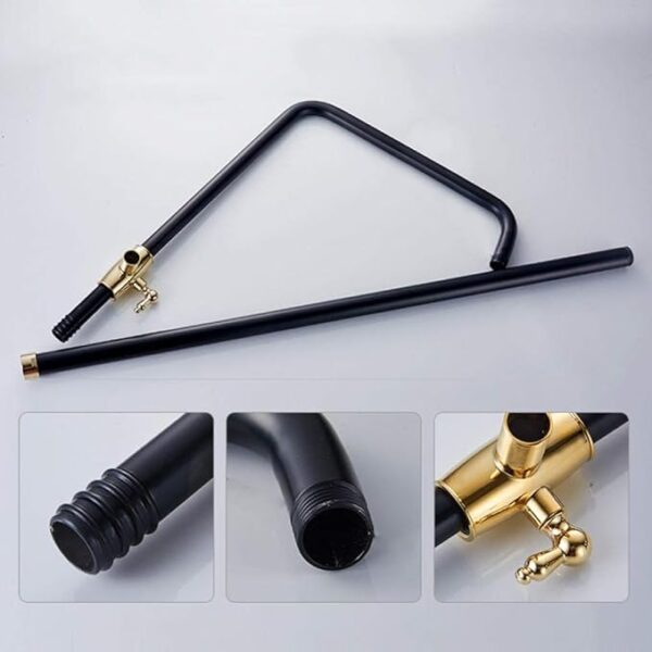 Luxury Black Golden Shower Faucet Rainfall Bath Shower Set - Image 3